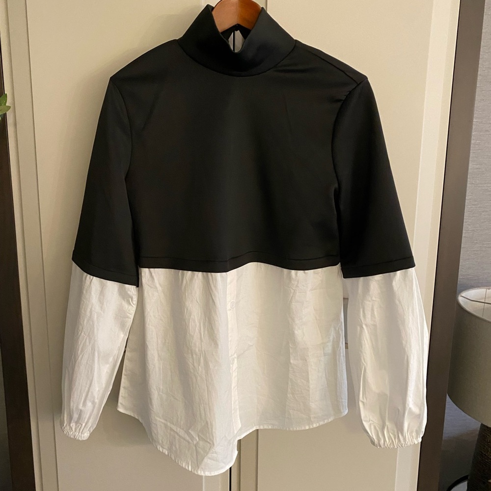Black and White Long Sleeve Top